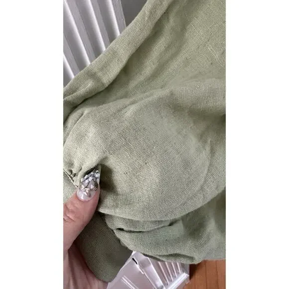 Daughters of India Women's Kyra Mini Dress Jade Size Medium Solid Gauze - Picture 3 of 10